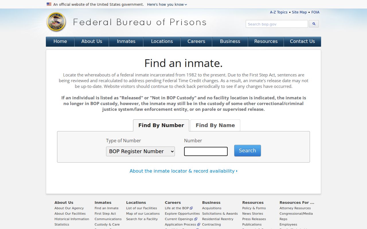 Caspian criminal records federal inmate locator source for Iron County searches